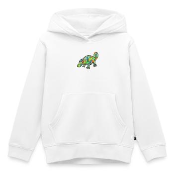 Mosaik Schnabeltier Regenbogenstil - Kinder Premium Organic Hoodie - Weiß - Vorne - AI Model Kid Female (0cm)
