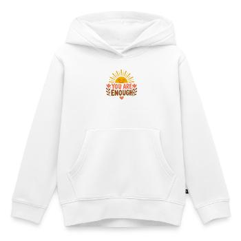 You Are Enough – Selbstwert Affirmation Sonne - Kinder Premium Organic Hoodie - Weiß - Vorne - AI Model Kid Female (0cm)