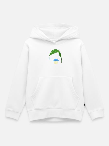Blauer Pilz - Kinder Premium Organic Hoodie - Weiß