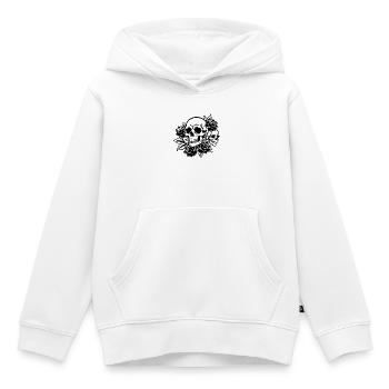 Totenschädel und Rosen - Kinder Premium Organic Hoodie - Weiß - Vorne - AI Model Kid Female (0cm)