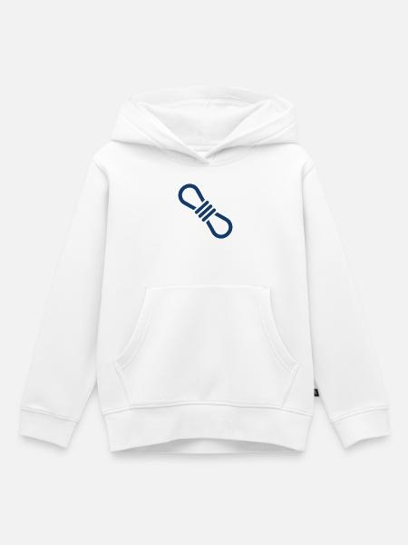 Sicherungsseil-Ikon-Vektor - Kinder Premium Organic Hoodie - Weiß