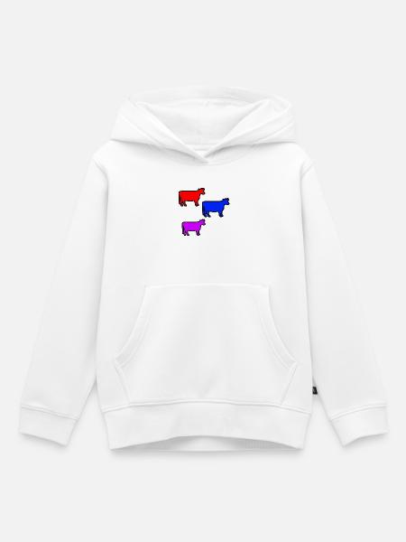 Kühe - Kinder Premium Organic Hoodie - Weiß