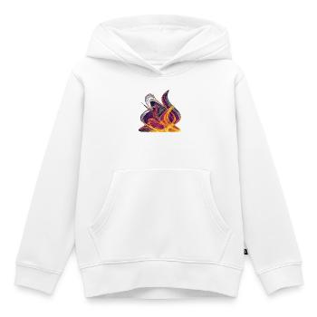 Die Sprache des Feuers - Kinder Premium Organic Hoodie - Weiß - Vorne - AI Model Kid Female (0cm)