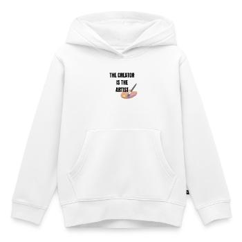 Der Schöpfer ist der Künstler Grafik - Kinder Premium Organic Hoodie - Weiß - Vorne - AI Model Kid Female (0cm)
