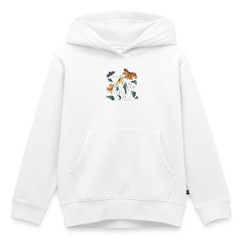 Blumen - Kinder Premium Organic Hoodie - Weiß - Vorne - AI Model Kid Female (0cm)