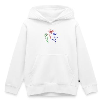 drei Blumen - Kinder Premium Organic Hoodie - Weiß - Vorne - AI Model Kid Female (0cm)