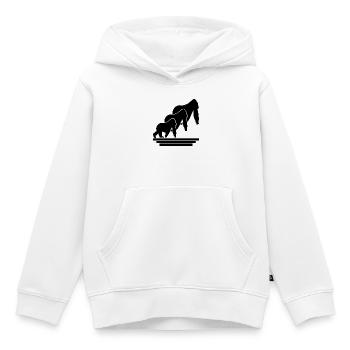 Affen Familie - Kinder Premium Organic Hoodie - Weiß - Vorne - AI Model Kid Female (0cm)