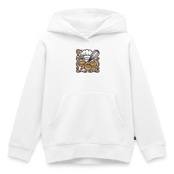 Schneebesen Baeckerhut Logo - Kinder Premium Organic Hoodie - Weiß - Vorne - AI Model Kid Female (0cm)