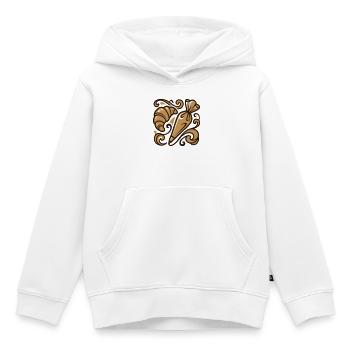 Croissant Spritzbeutel Icon - Kinder Premium Organic Hoodie - Weiß - Vorne - AI Model Kid Female (0cm)