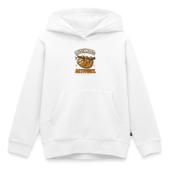 Pausenmodus – Lustiger Entspannungs-Spruch - Kinder Premium Organic Hoodie - Weiß - Vorne - AI Model Kid Female (0cm)