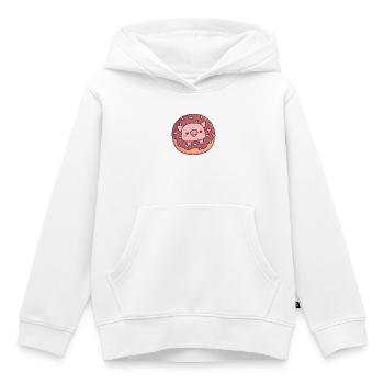 Süßes Schwein in Schokoladendonut mit Streuseln - Kinder Premium Organic Hoodie - Weiß - Vorne - AI Model Kid Female (0cm)