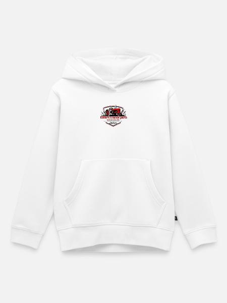 Eddie’s  Tractor  Parts Logo - Kinder Premium Organic Hoodie - Weiß