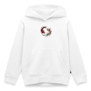 Koi Fish Harmony - Kinder Premium Organic Hoodie - Weiß - Vorne - AI Model Kid Female (0cm)
