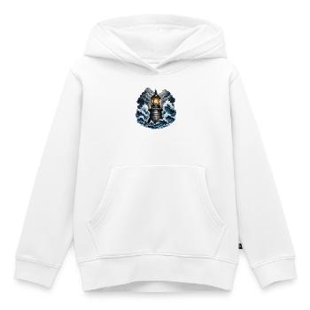 Lighthouse in the storm - Kids Premium Organic Hoodie - white - Front - AI Model Kid Female (0cm)