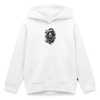 Hannya Maske mit Schlange im Irezumi Stil - Kinder Premium Organic Hoodie - Weiß - Vorne - AI Model Kid Female (0cm)