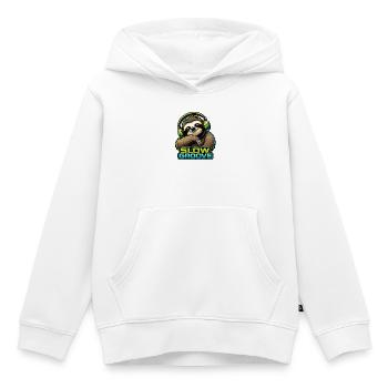 Faultier - Slow Groove - Kinder Premium Organic Hoodie - Weiß - Vorne - AI Model Kid Female (0cm)
