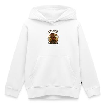 Un canoë d’ours dans la forêt arc-en-ciel - Sweat Premium à capuche enfant bio - blanc - Devant - AI Model Kid Female (0cm)