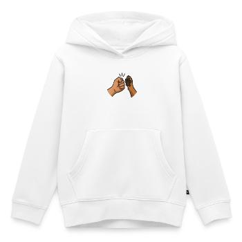 Fauststoß-Bindung über die Art hinweg Tierfreund - Kinder Premium Organic Hoodie - Weiß - Vorne - AI Model Kid Female (0cm)