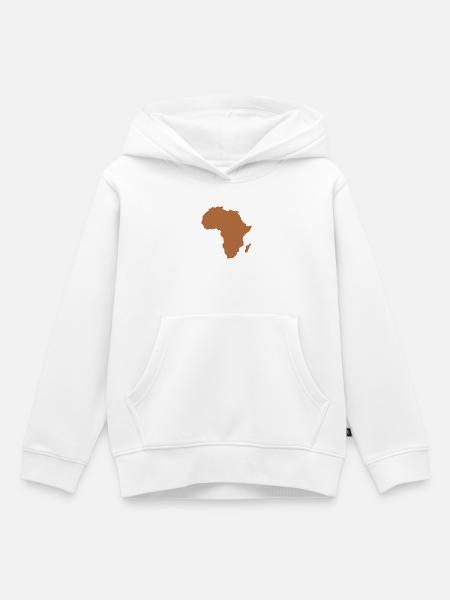 Karte von Afrika - Kinder Premium Organic Hoodie - Weiß