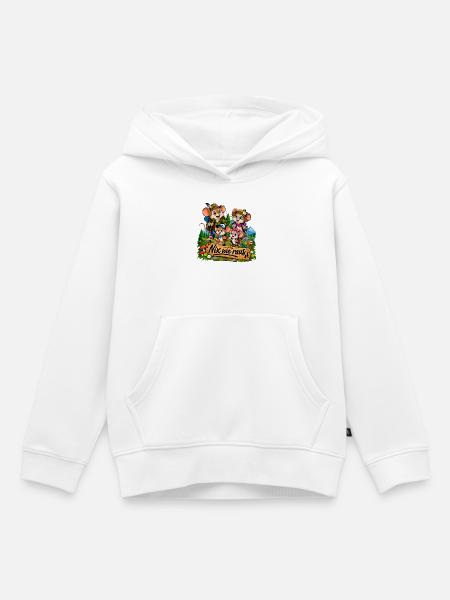 Mäusefamilie Outdoor - Kinder Premium Organic Hoodie - Weiß