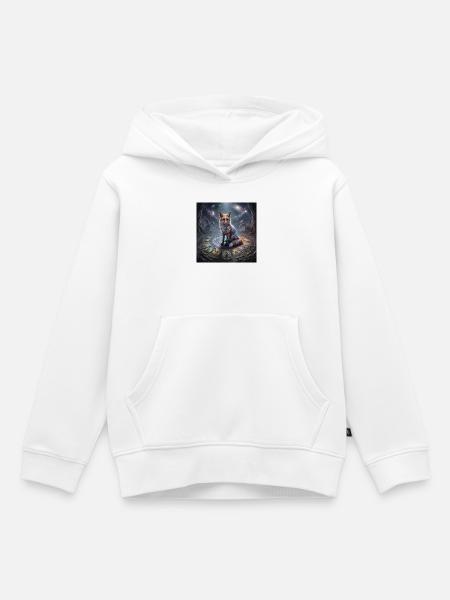 tarot_fox - Kinder Premium Organic Hoodie - Weiß