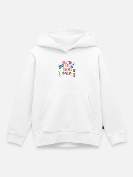 Bester Klassenlehrer Ever! - Kinder Premium Organic Hoodie - Weiß
