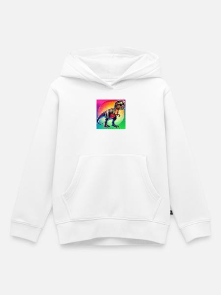 Dinosaurier - Kinder Premium Organic Hoodie - Weiß