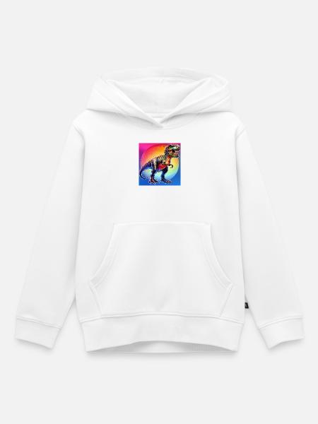 Dinosaurier - Kinder Premium Organic Hoodie - Weiß