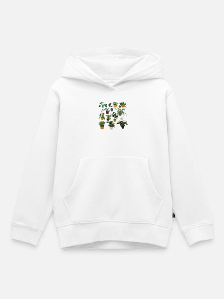 Zimmerpflanzen - Kinder Premium Organic Hoodie - Weiß