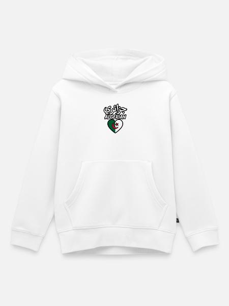 Design der algerischen Herzflagge - Kinder Premium Organic Hoodie - Weiß