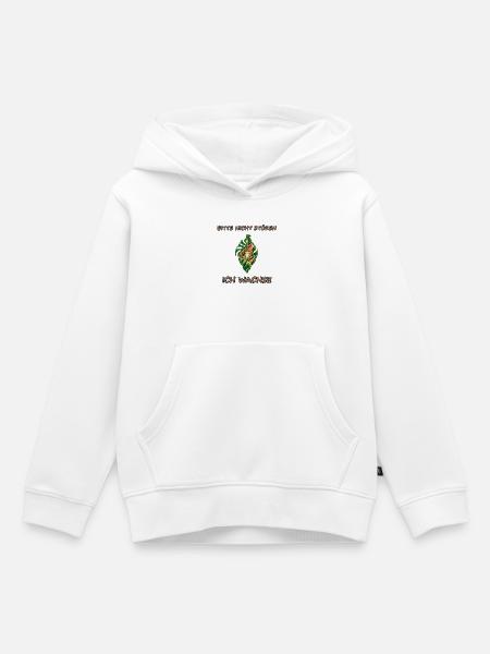 Bitte nicht stören, ich wachse - Kinder Premium Organic Hoodie - Weiß
