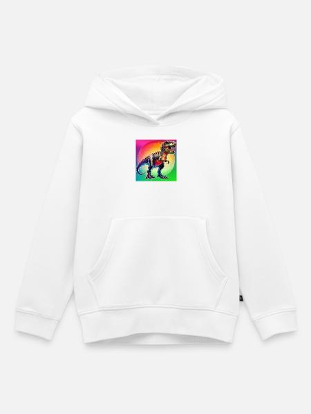 Dinosaurier - Kinder Premium Organic Hoodie - Weiß