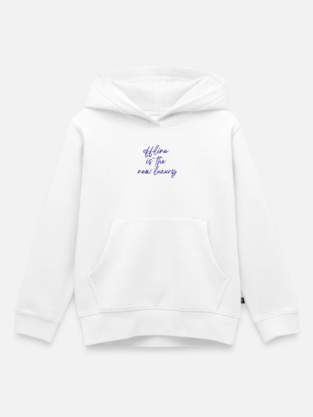 Offline ist der neue Luxus - Kinder Premium Organic Hoodie - Weiß