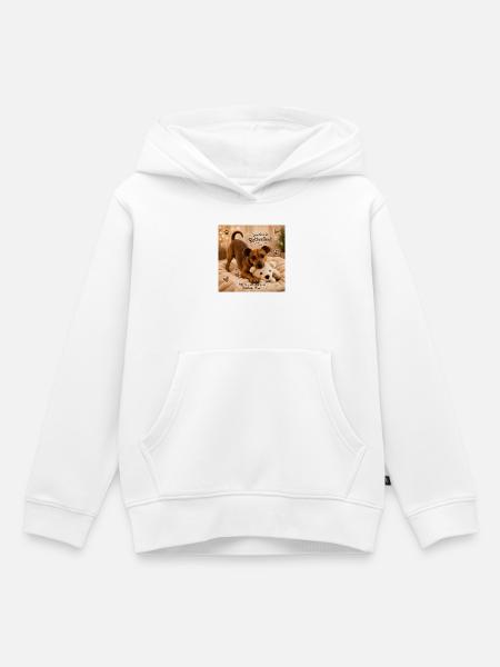 Rottweilerli Dackel-Mix Charm - Kinder Premium Organic Hoodie - Weiß