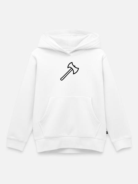 Axt - Kinder Premium Organic Hoodie - Weiß