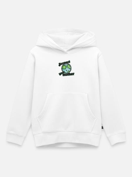 Respektiere deine Mutter Erde - Kinder Premium Organic Hoodie - Weiß