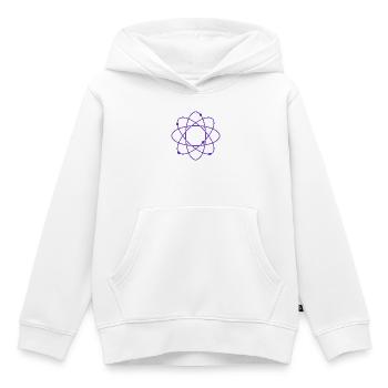 Atom - Kinder Premium Organic Hoodie - Weiß - Vorne - AI Model Kid Female (0cm)