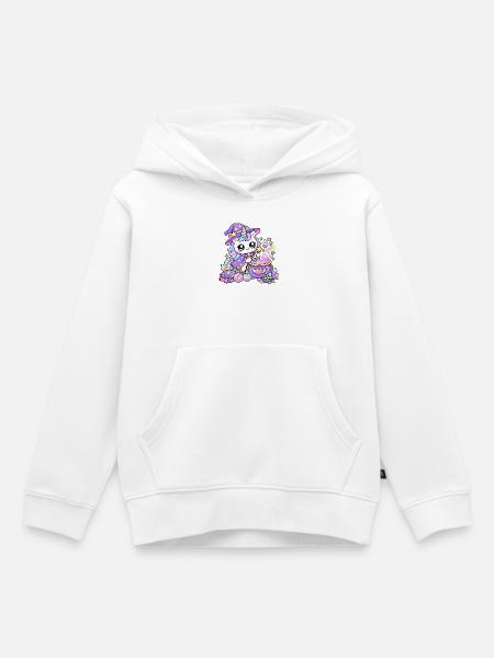 Feen-Regenbogenmagier-Einhorn - Kinder Premium Organic Hoodie - Weiß