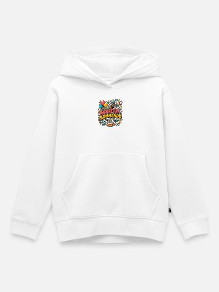 Konfetti-Kommando – Heute wird gefeiert - Kinder Premium Organic Hoodie - Weiß