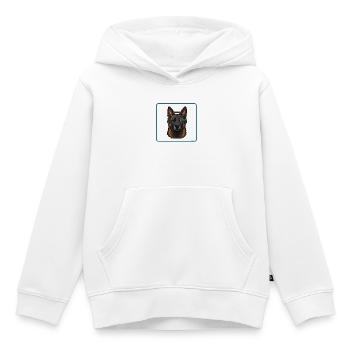 Malinois Ripley Dog 16-Bit - Kinder Premium Organic Hoodie - Weiß - Vorne - AI Model Kid Female (0cm)
