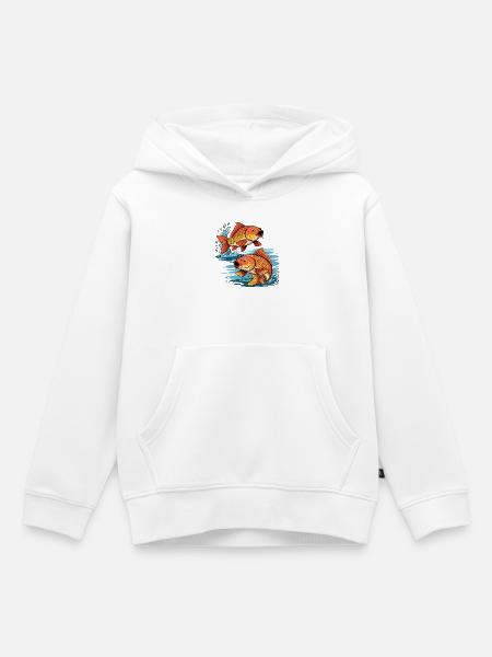 Karpfen Angeln - Kinder Premium Organic Hoodie - Weiß