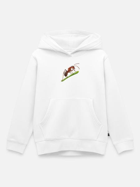 Ameise - Kinder Premium Organic Hoodie - Weiß