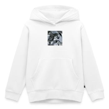 Abstraktes flüssiges Chrom - Kinder Premium Organic Hoodie - Weiß - Vorne - AI Model Kid Female (0cm)