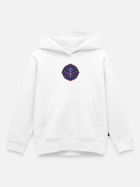 Baum des Lebens Mandala - Kinder Premium Organic Hoodie - Weiß