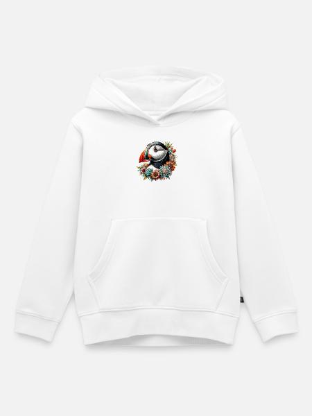 Papageitaucher - Kinder Premium Organic Hoodie - Weiß