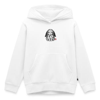 Wütender, grummeliger Hase - Kinder Premium Organic Hoodie - Weiß - Vorne - AI Model Kid Female (0cm)