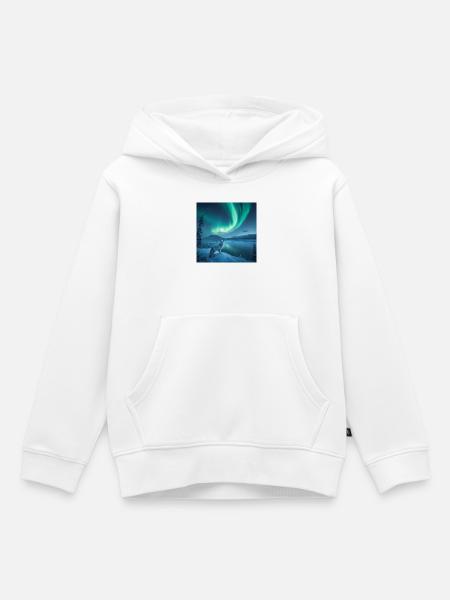 Polarfuchs — Nordlichter - Kinder Premium Organic Hoodie - Weiß