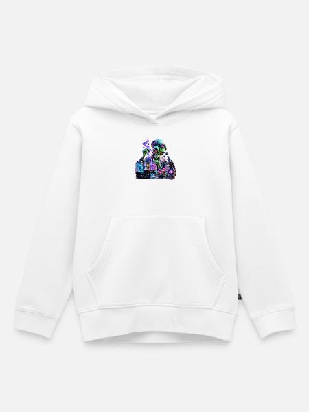 Kosmisches Alien – Außerirdische Chemie - Kinder Premium Organic Hoodie - Weiß