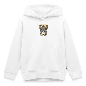 Menschen sind anstrengend grummelige Katze - Kinder Premium Organic Hoodie - Weiß - Vorne - AI Model Kid Female (0cm)