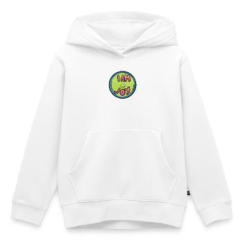 ICH BIN FREUDE - Kinder Premium Organic Hoodie - Weiß - Vorne - AI Model Kid Female (0cm)